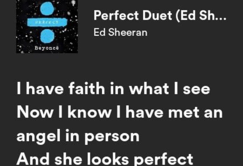 Cinta Yang Sempurna Perfect- Ed Sheeran